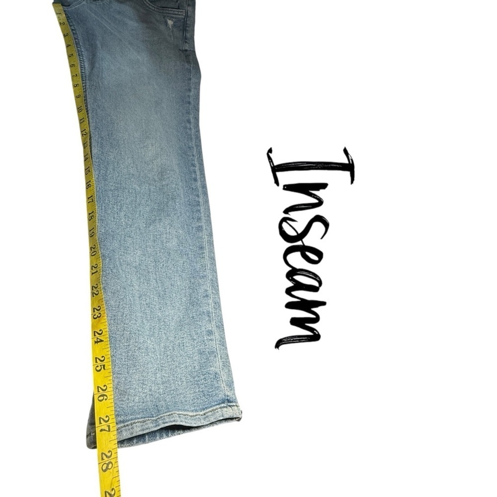 Hudson Collin Mid Rise Skinny Flap Pocket Jeans Size 32 Light Wash Denim Stretch - Picture 8 of 13